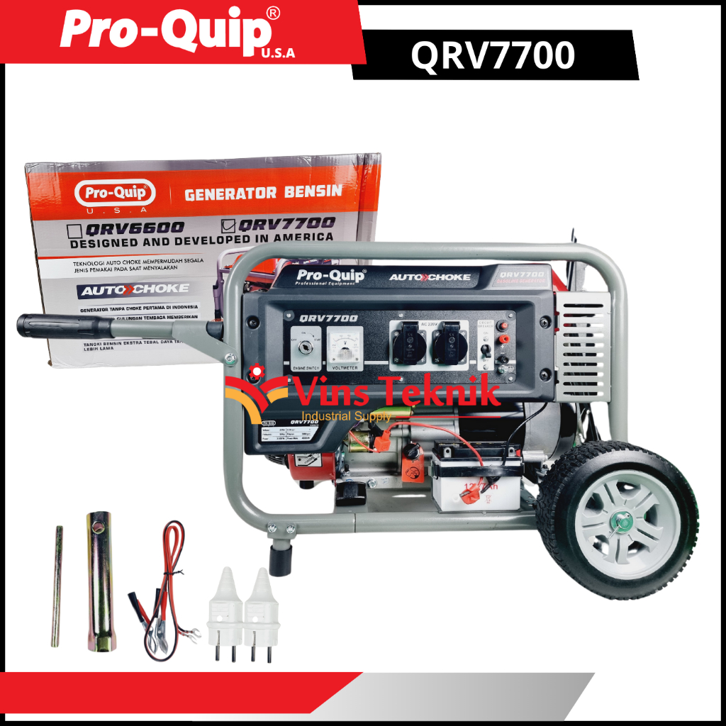 Jual ROQUIP QRV7700 Mesin genset bensin 4000watt Generator QRV 7700 ...