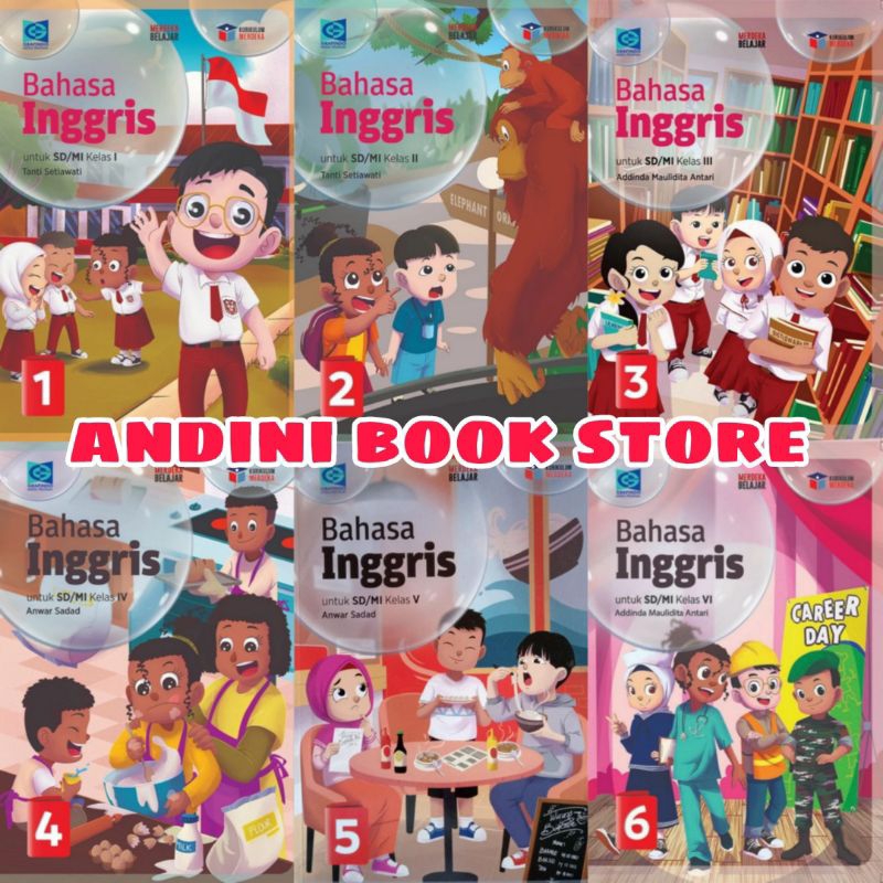 Jual BUKU BAHASA INGGRIS KELAS 1 2 3 4 5 6 SD/MI KURIKULUM MERDEKA ...