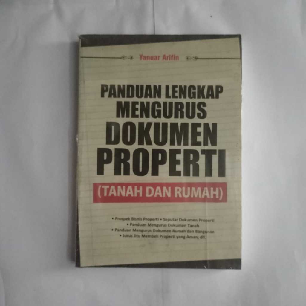 Jual Buku Panduan Lengkap Mengurus Dokumen Properti Tanah & Rumah Ori ...