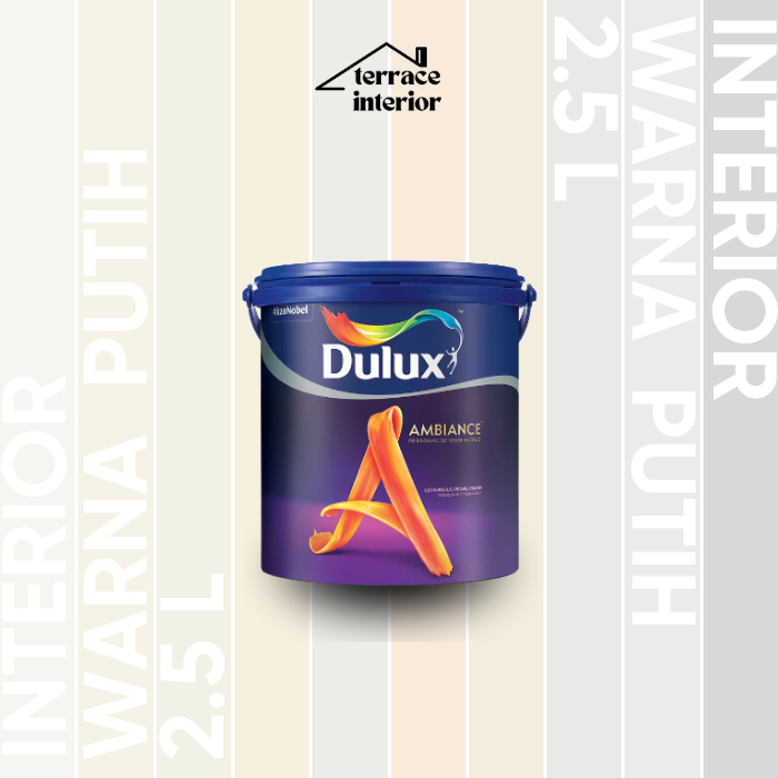 Jual Cat Tembok Dulux Ambiance Interior Warna Putih Gloss 25l Shopee Indonesia 9734