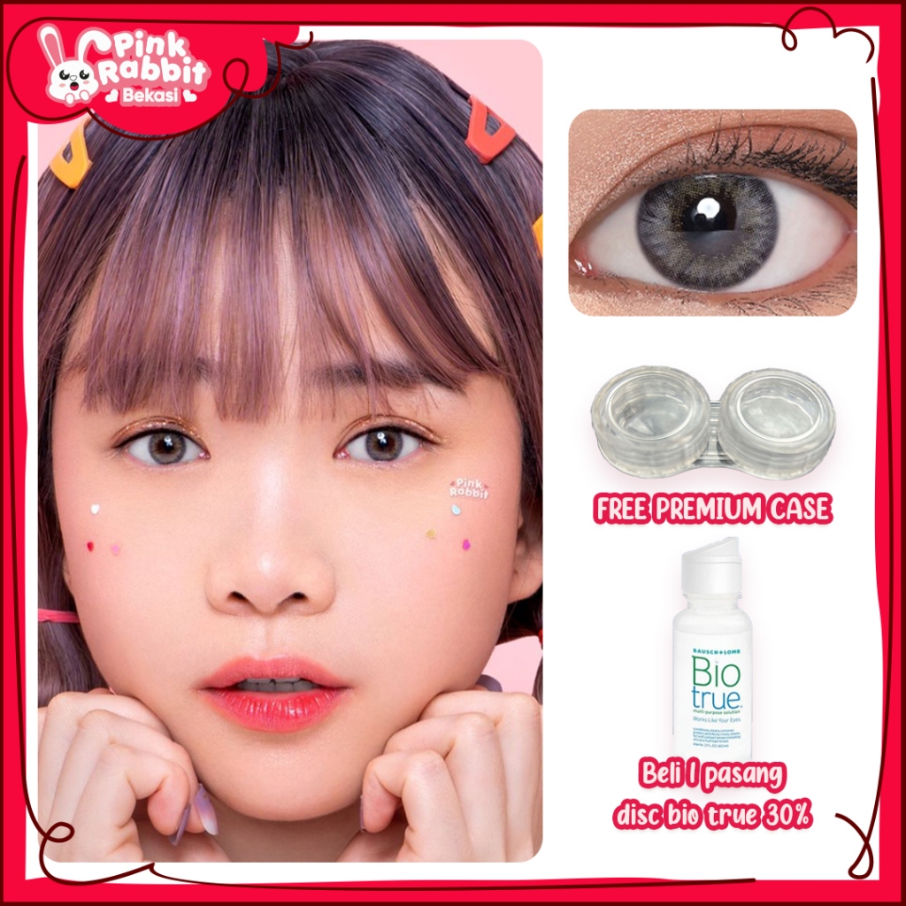 Jual Pink Rabbit Softlens Minus Spanish Grey Normal dan -0,50 s/d -10. ...