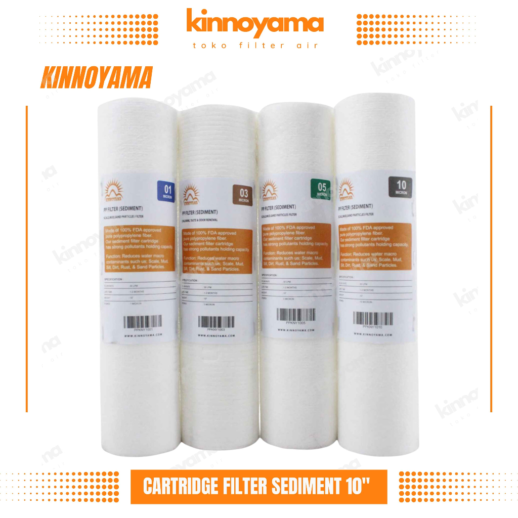 Cartridge Filter Air 10" / Sediment 10" / Spun 10" - Kinnoyama