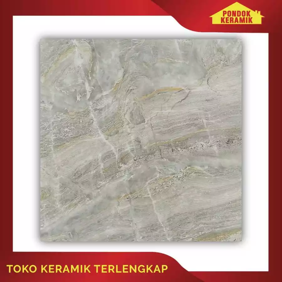 Keramik Lantai Massimo Ukuran 60x60 Zambia L Grey Motif Marble Marmer