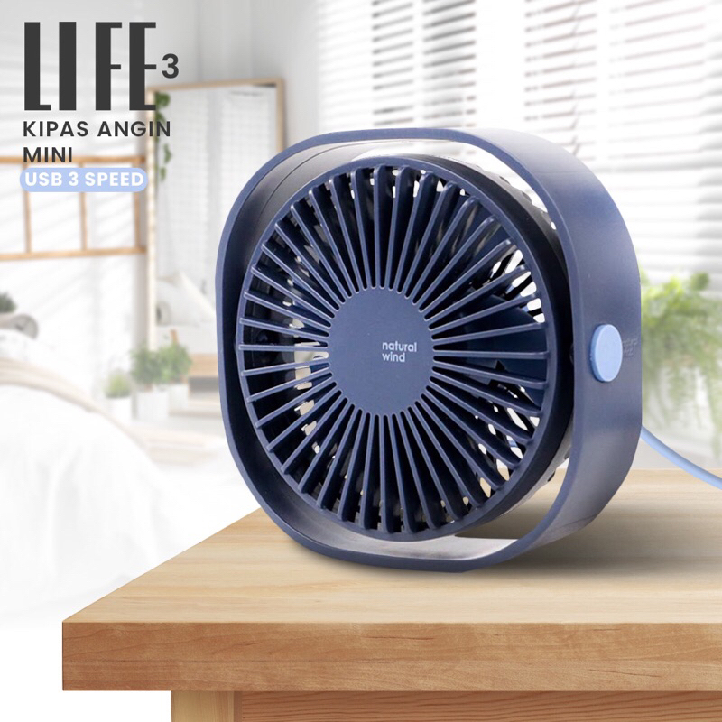 Jual kupas angin mini fan usb 3 speed shopee indonesia