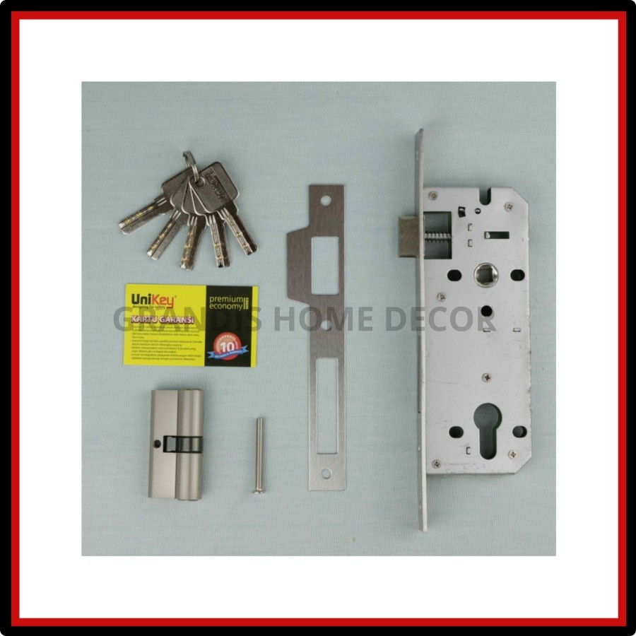 Jual UniKey Handle Set Premium HRE 259.18 CP/Wood +SW 501-40MM DC KK ...