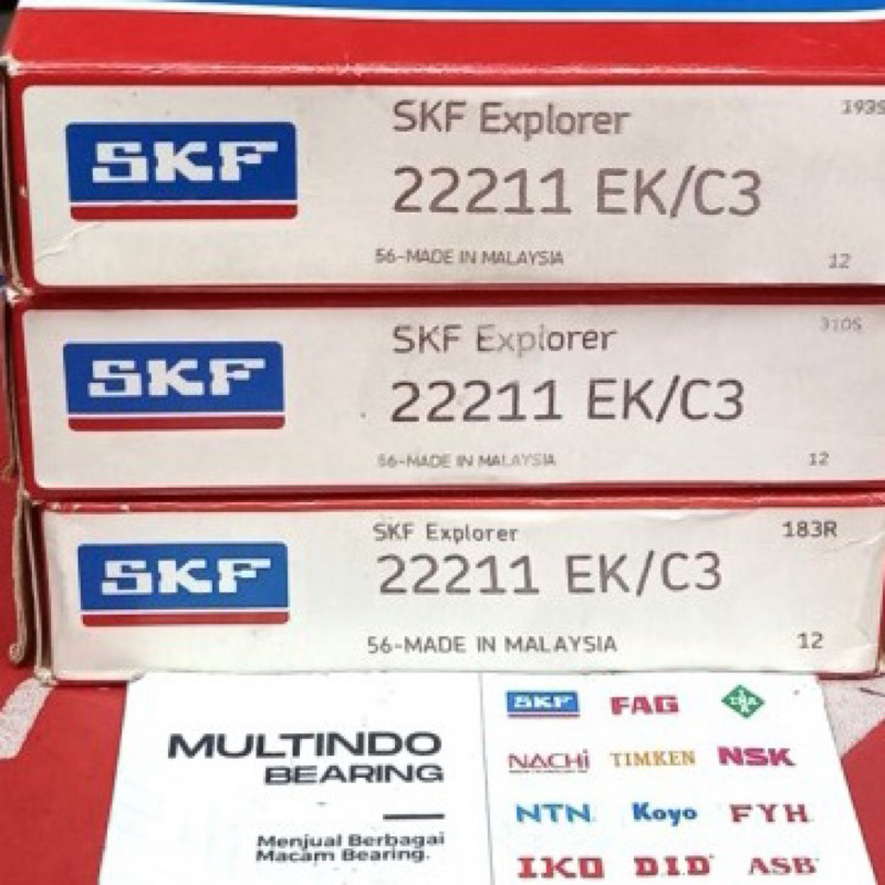 Jual Bearing 22211 EK C3 SKF ORIGINAL | Shopee Indonesia