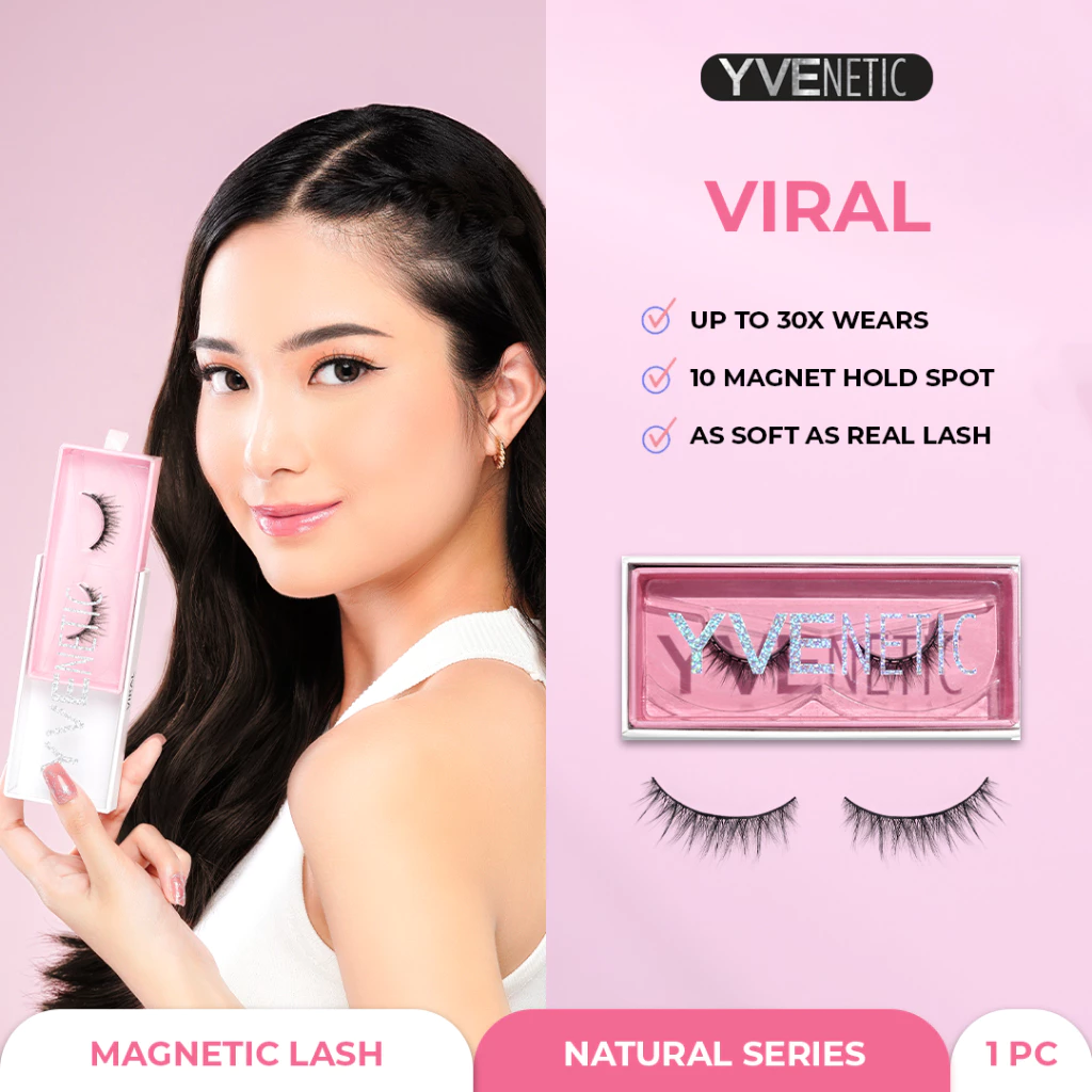 YVENETIC VIRAL (Natural) - Magnetic Eyelash | Bulumata Magnetik Tanpa Lem - Menggunakan Eyeliner Magnet