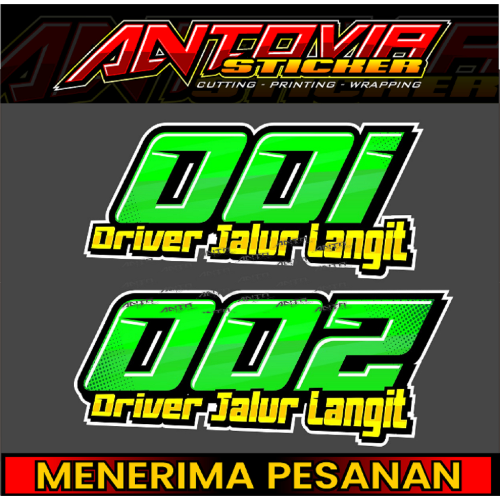 Jual Stiker Printing + Angka Racing Bebas Custom Desain Bebas | Shopee ...