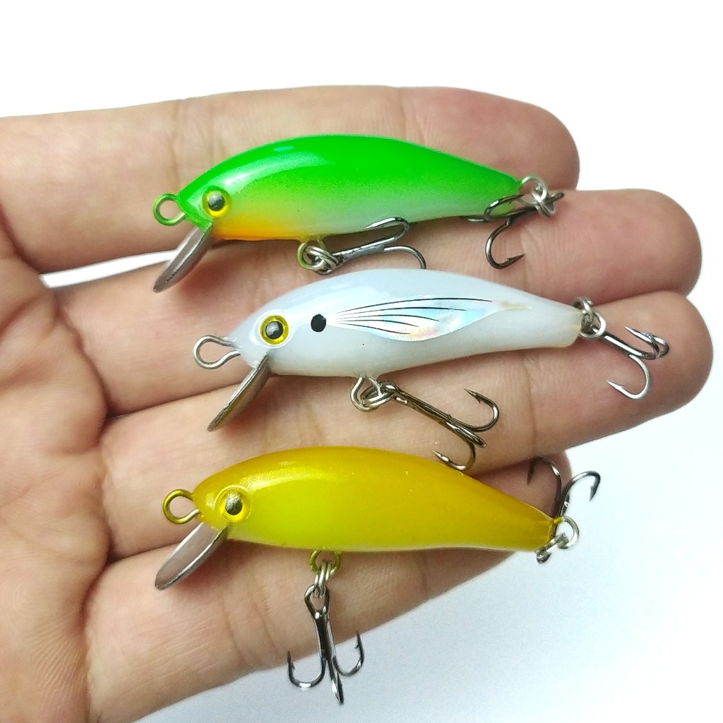 Jual Handmade Lure Mini Minnow Gluestick 4cm 5gr Slow Sinking Umpan
