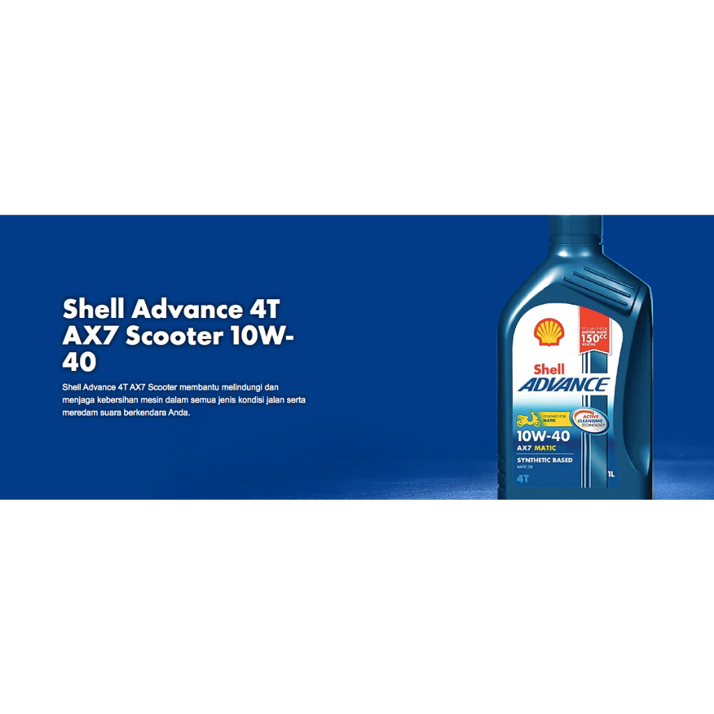 Jual Shell AX7 SCOOTER 10W - 40 (1L - isi 12 botol ) | Shopee Indonesia
