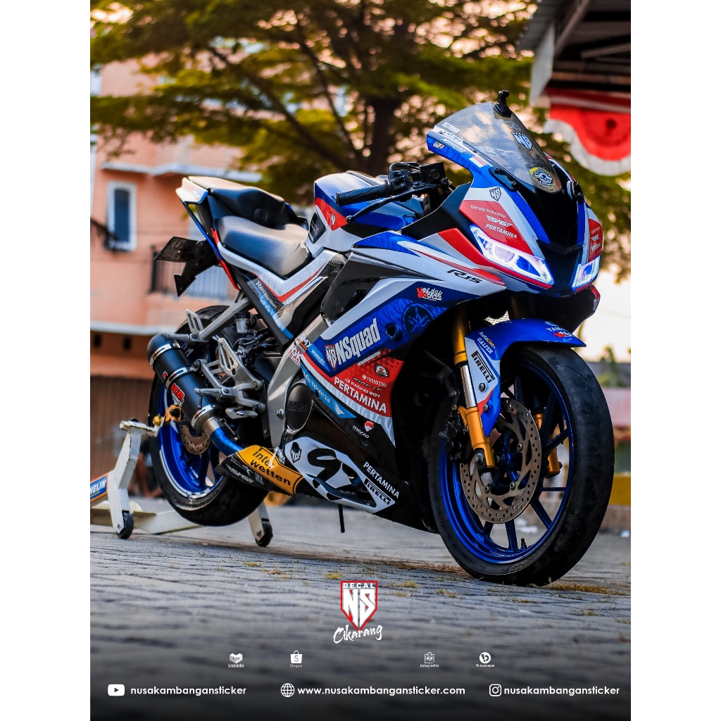Jual Costume Decal Stiker R15 V3 Biru Fullbody | Shopee Indonesia
