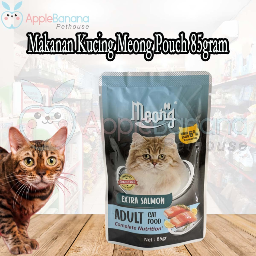 Jual Makanan Kucing Basah Meong pouch 85 gram - Wet Food Sachet 85 gr ...