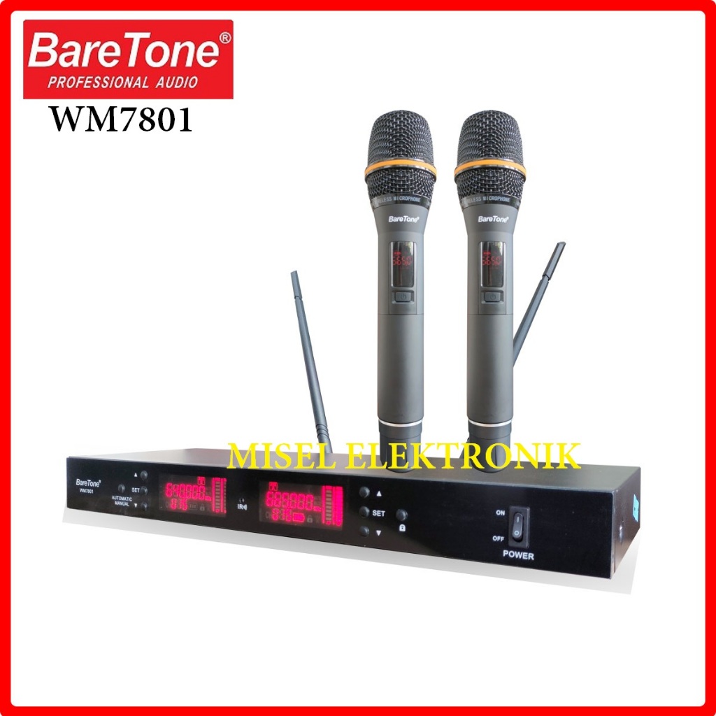 Jual Mic Wireless Baretone WM 7801 WM7801 Handheld Garansi Resmi ...