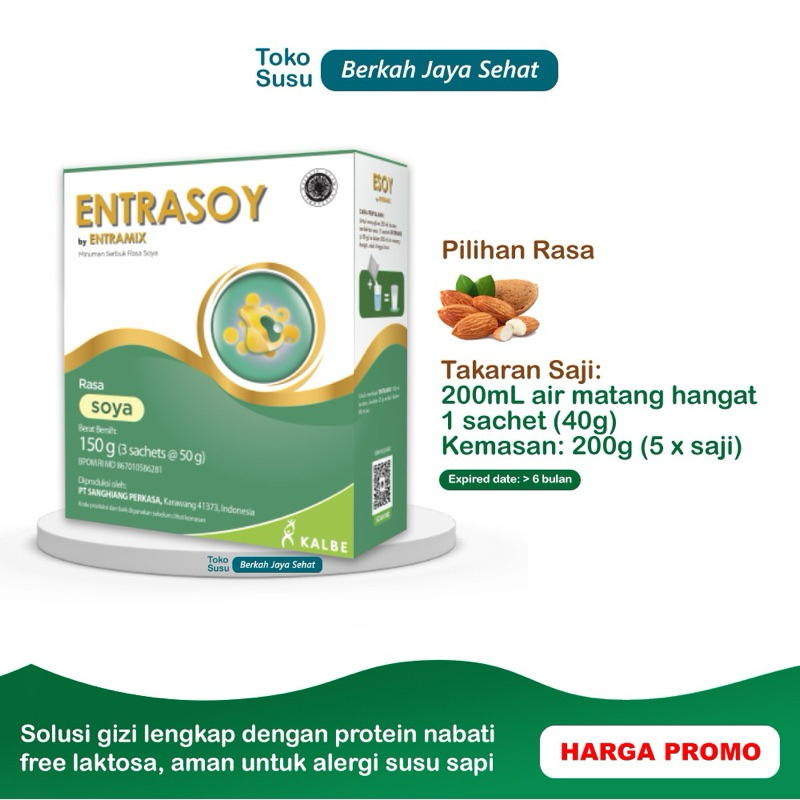 Jual ENTRASOY ALMOND SOYA 200G | Shopee Indonesia