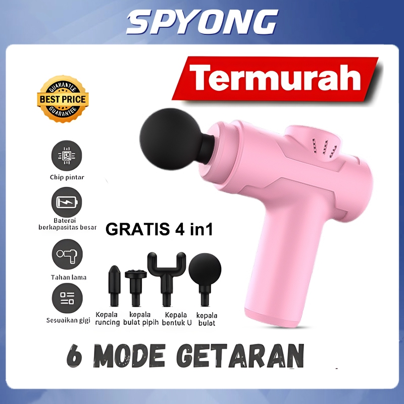 Jual Alat Pijat Mini Fascial Gun Massage Gun 4 In 1 Electric Portable