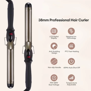 Catokan Rambut Curly Gold Ceramic 28mm 32mm 38mm Catokan Curly Keriting Rambut CATOK GLAZE