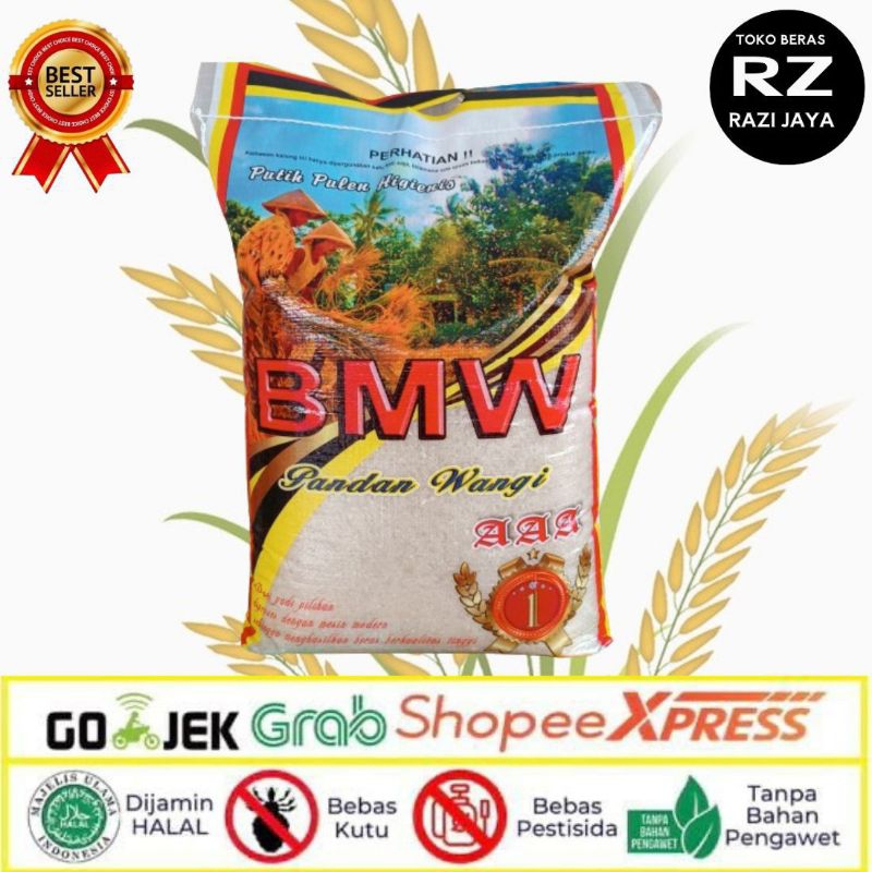 Jual Beras Pandan Wangi Cap Bmw Kg Kg Kg Shopee Indonesia