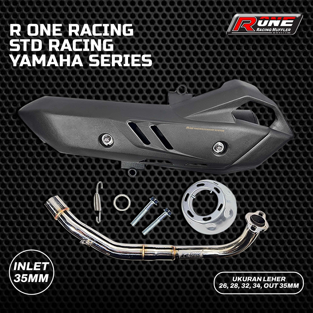Jual Knalpot R One Racing Muffler STD Full Package untuk Yamaha ...
