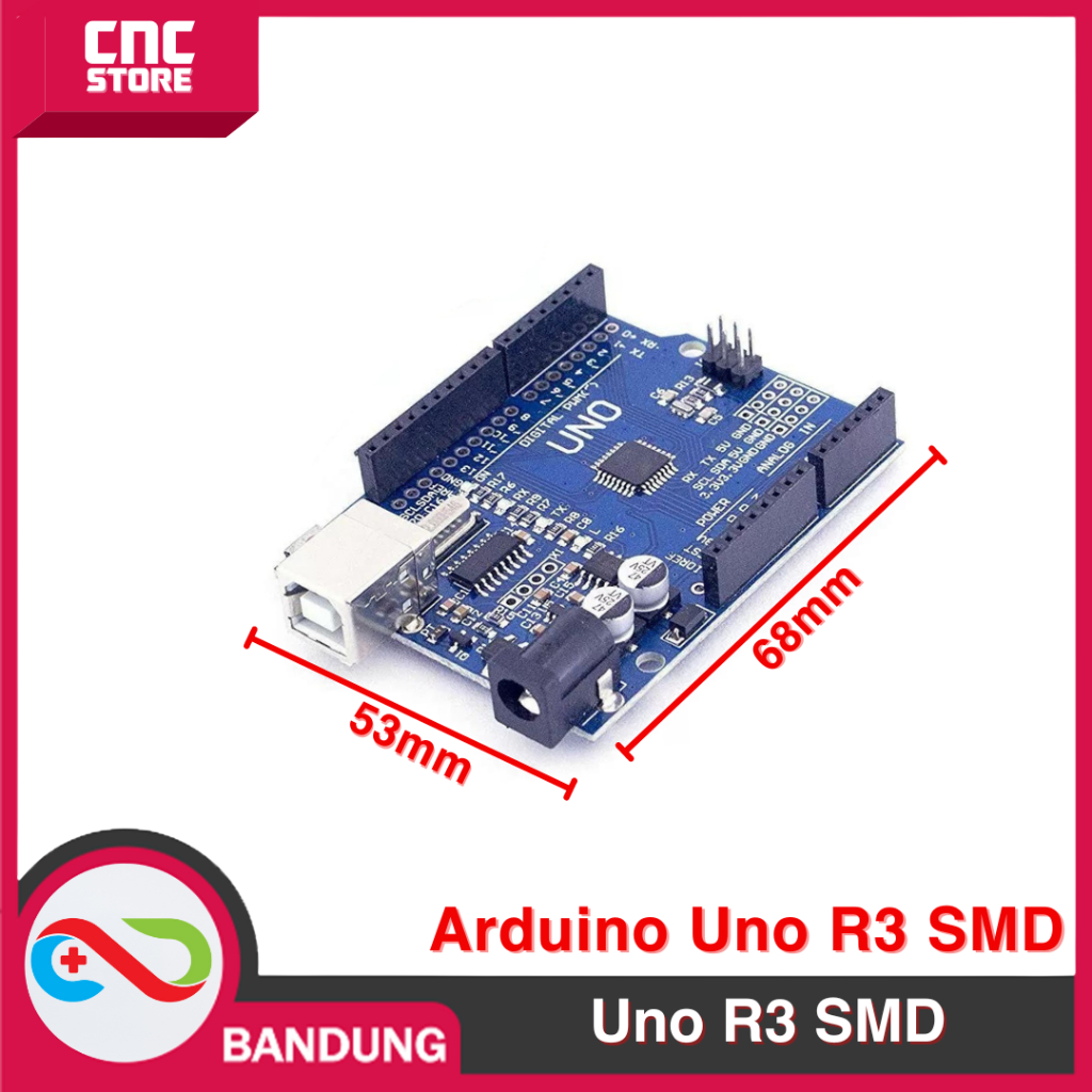 Jual UNO R3 SMD CH340 ATMEGA328P PLUS KABEL USB & PIN HEADER | Shopee ...