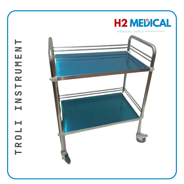 Jual Troli Instrumen Medical Troli Makan Trolly Meja Instrumen ...