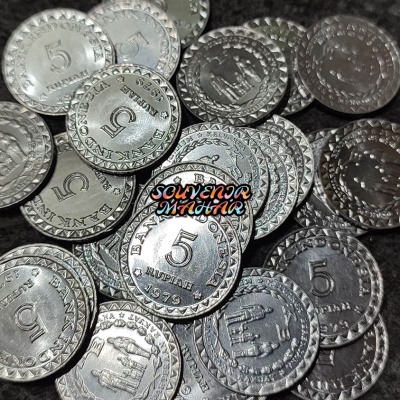 Jual (GRESS/KINCLONG) Uang kuno 5 rupiah bahan mahar nikah 25 rupiah ...