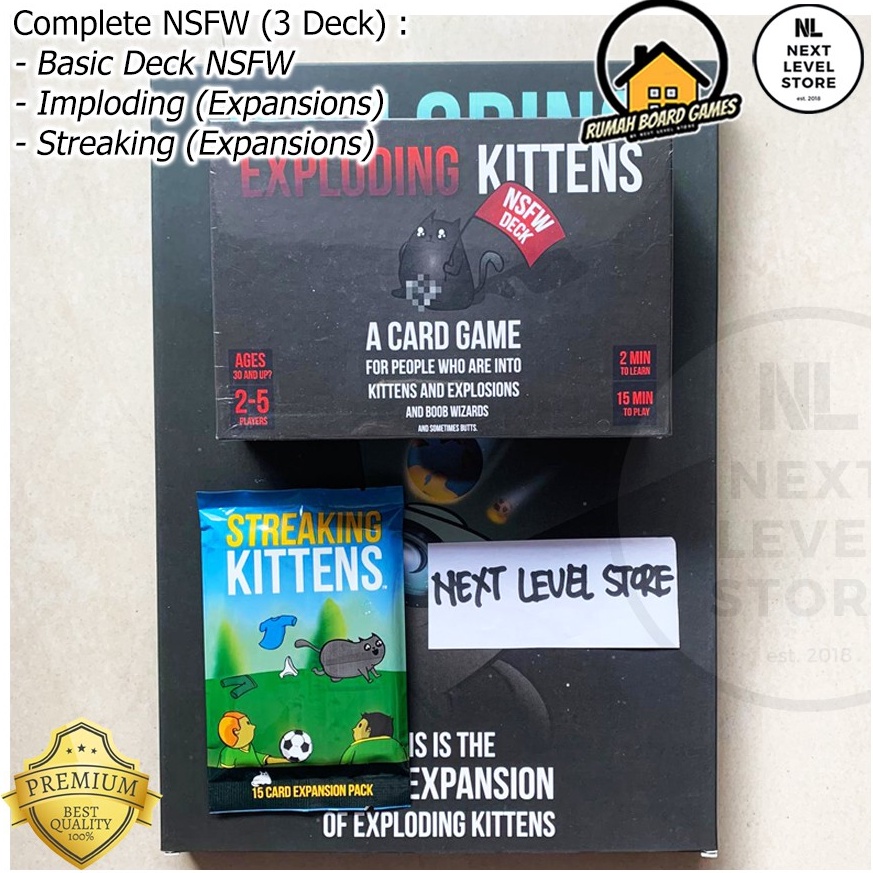 Jual KODE T56T Exploding Kittens Board Games ORI NSFW PARTY PACK ...