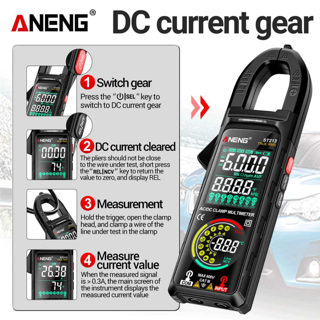Jual Aneng ST213 Clamp Meter VA Reverse Color Display Screen Multimeter ...