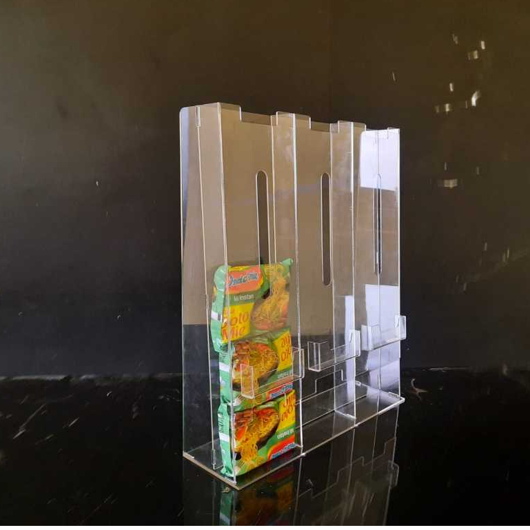 Jual Akrilik Display Rak Mie Instan ( 4 Slot Meja ) | Shopee Indonesia
