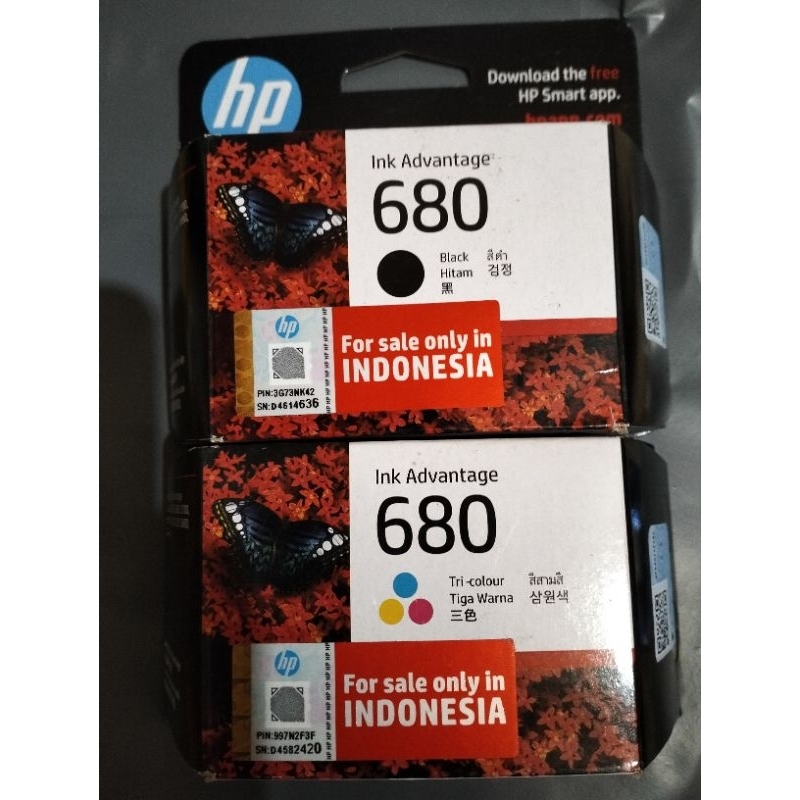 Jual tinta 680 black 680 color baru original% | Shopee Indonesia
