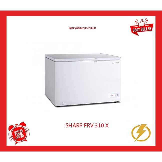 Jual FREEZER BOX SHARP 300 L FRV 310 X (FREE ONGKIR SBY) | Shopee Indonesia