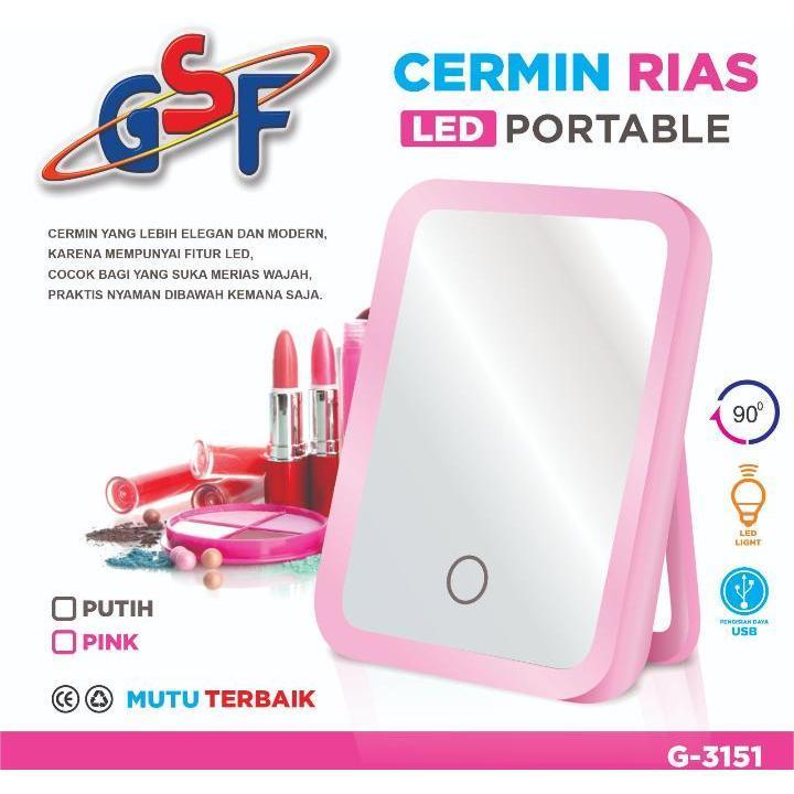 Jual Cermin Rias Led Lipat GSF /Cermin Make Up LED / | Shopee Indonesia