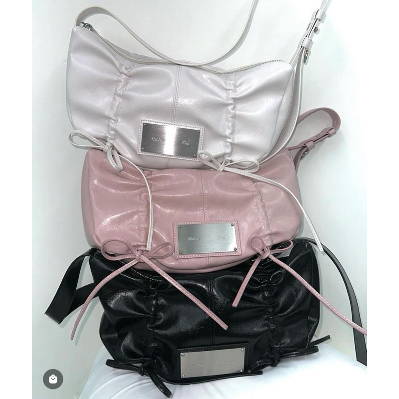 Jual [MATIN KIM] HALF SHIRRING RIBBON ROUND BAG | Shopee