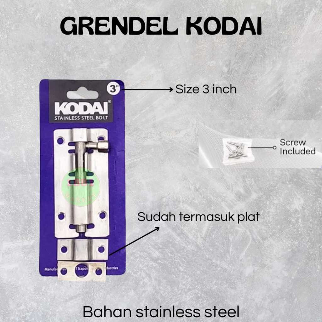 Jual GRENDEL KODAI 3 INCH STAINLESS / GRENDEL JENDELA / TOWER BOLT ...