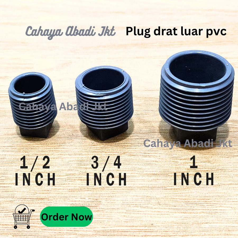 Jual PLUG / DOP DRAT LUAR 1/2