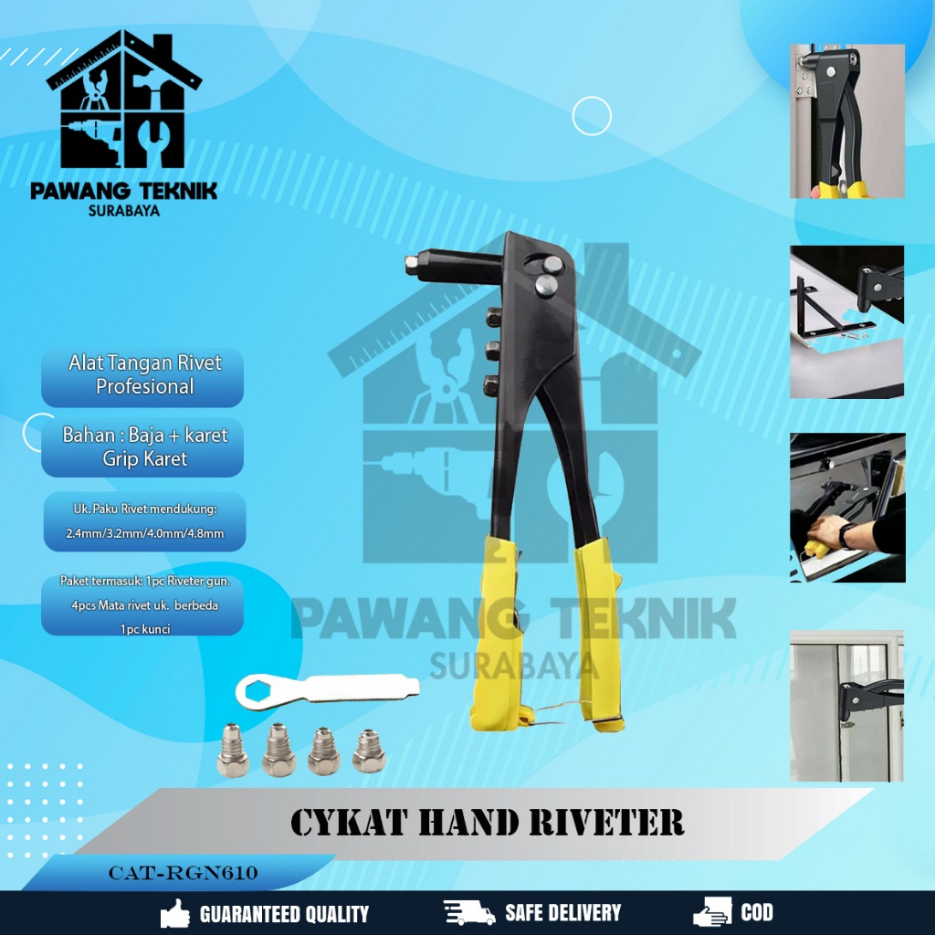 Jual CYKAT Rivet Gun Tang Rivet Manual Paku Rivet Tangan - Hand Riveter ...