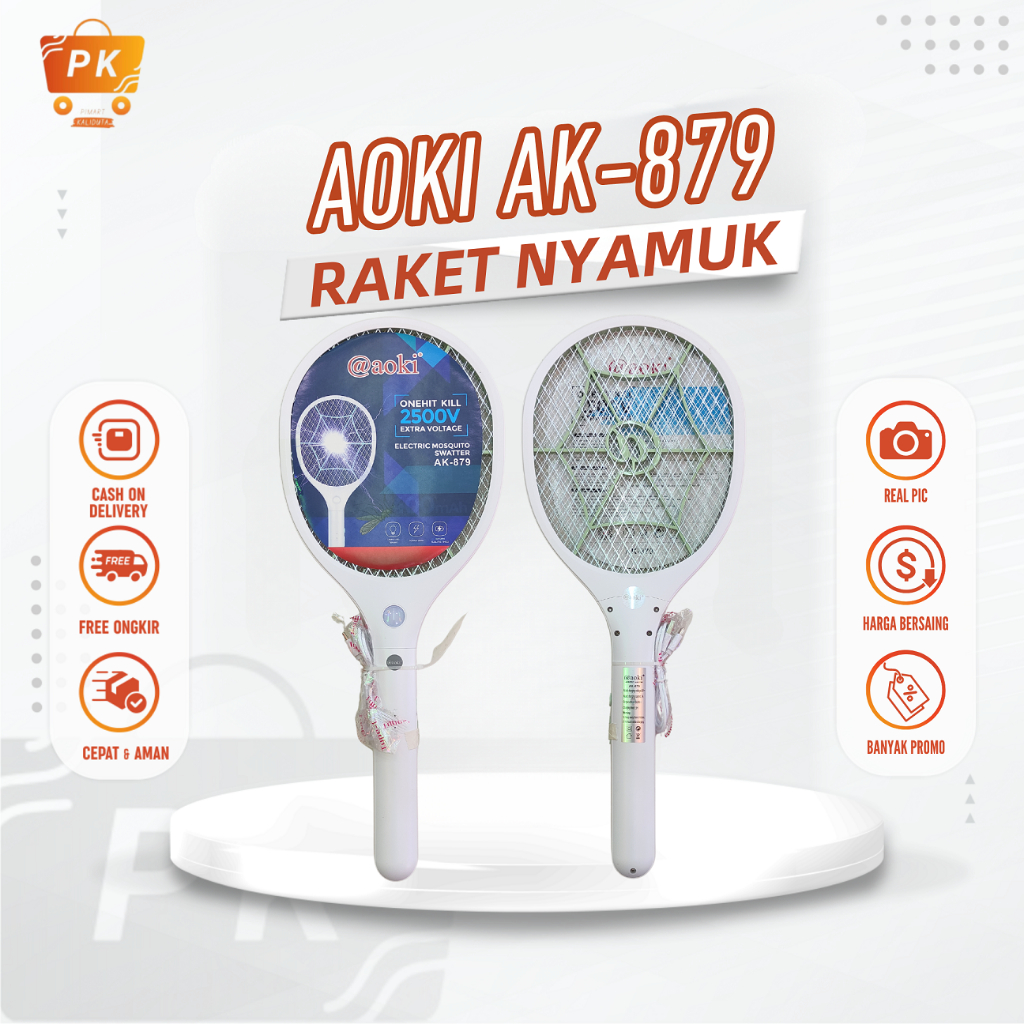 Jual Raket Cas Reket Nyamuk Senter Led Pembasmi Serangga Aoki Ak-879 ...
