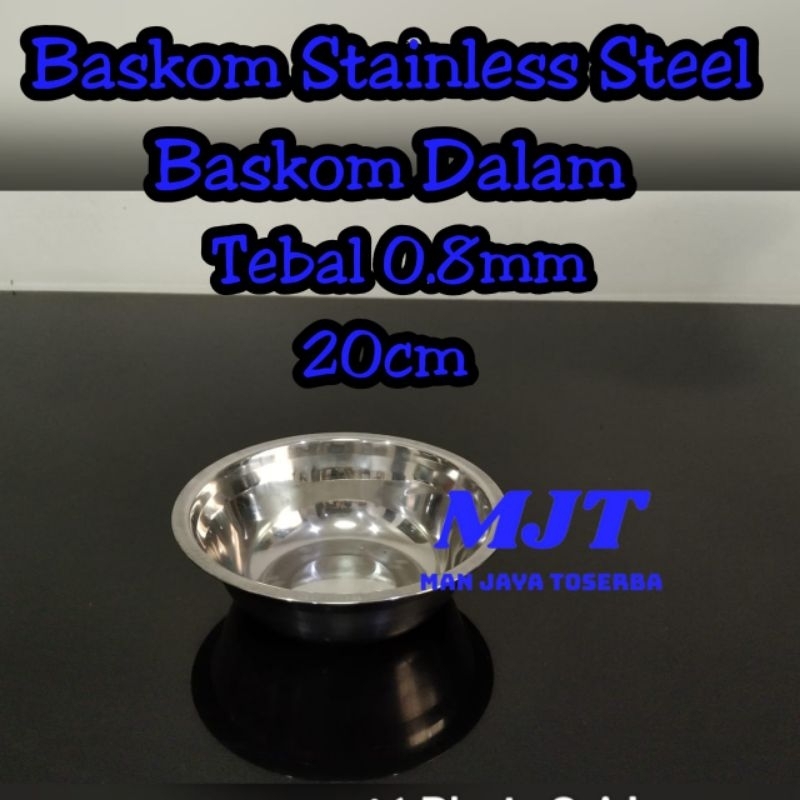 Jual Baskom Stainles 20cm Baskon Dalam Stainles 20cm Tebal 0.8mm ...