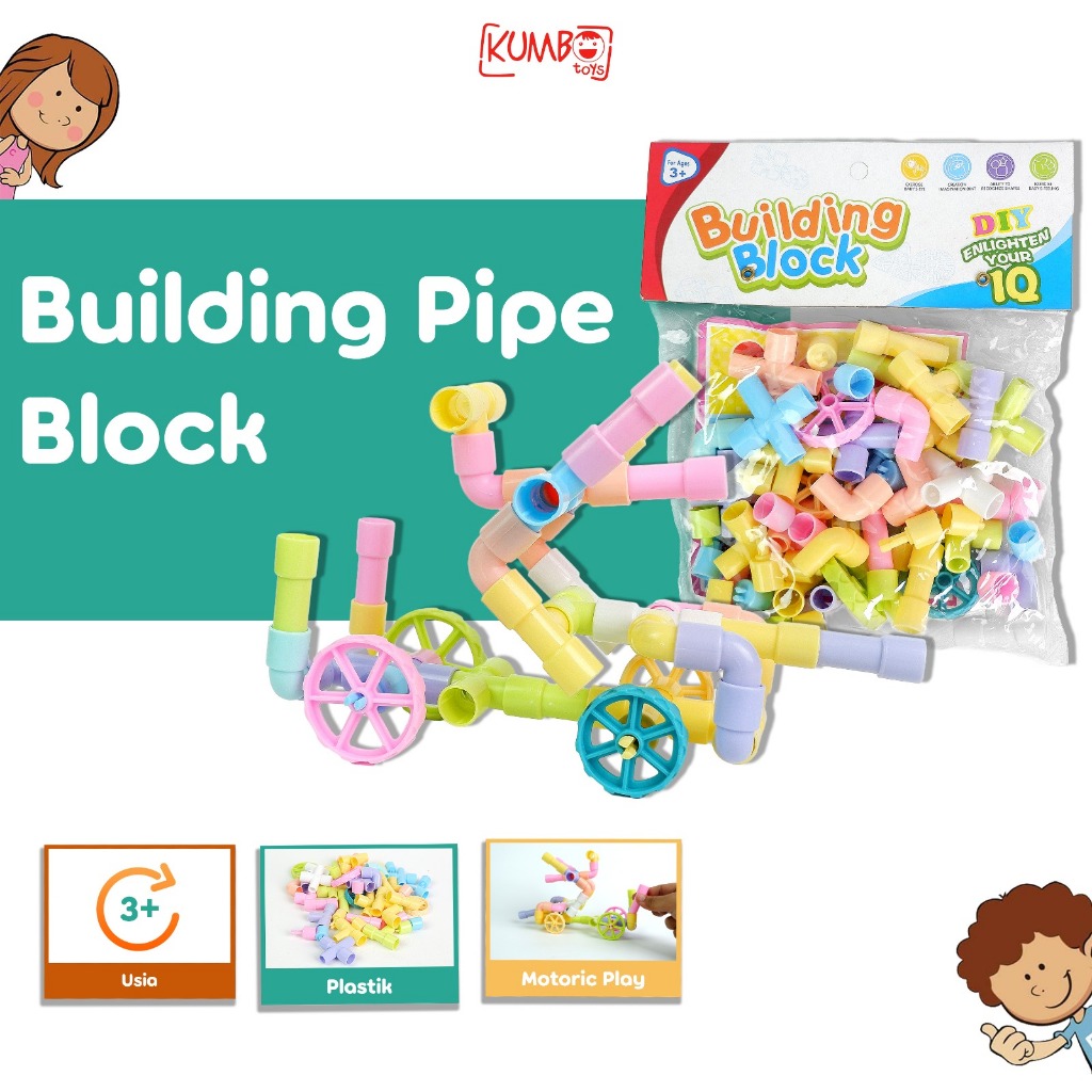Jual Mainan Edukasi Anak Building Pipe Block Menyusun Balok Pipa ...