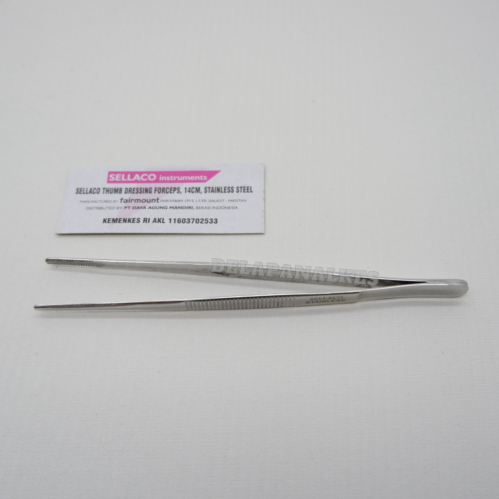Jual Pinset Anatomi 14 cm / Pinset Anatomis / Thumb Dressing Forceps ...