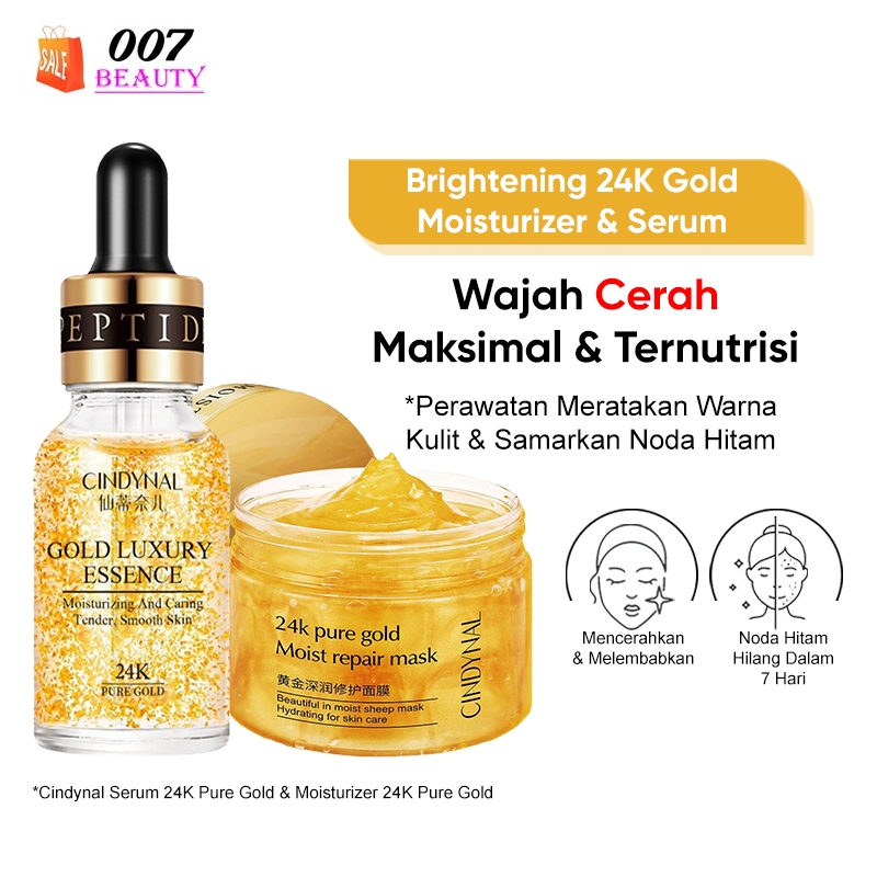 Jual Paket 2 In 1 - Cindynal Serum 24K Pure Gold dan Face Mask Pure ...