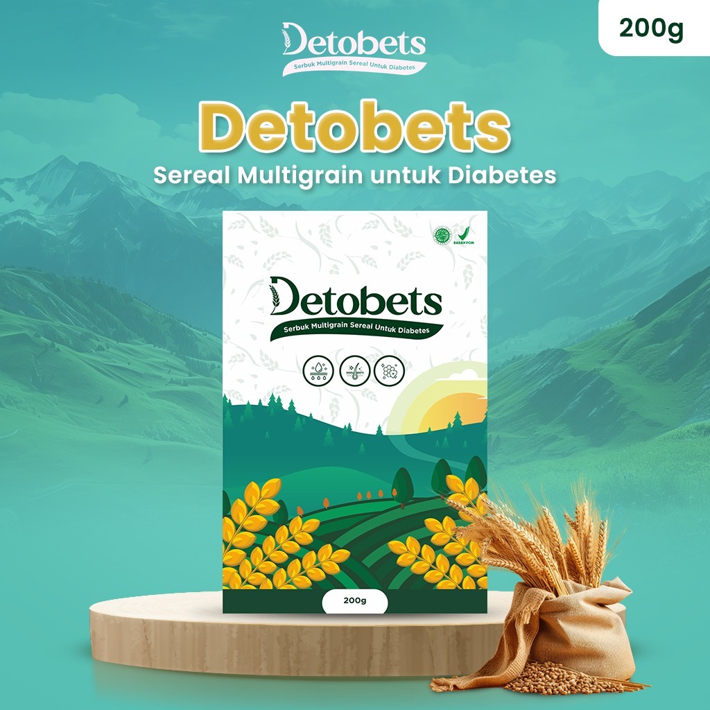 Detobets Sereal Diabet Rendah Lemak Untuk Diabetes Super Low Fat Serbuk Organik 200gram