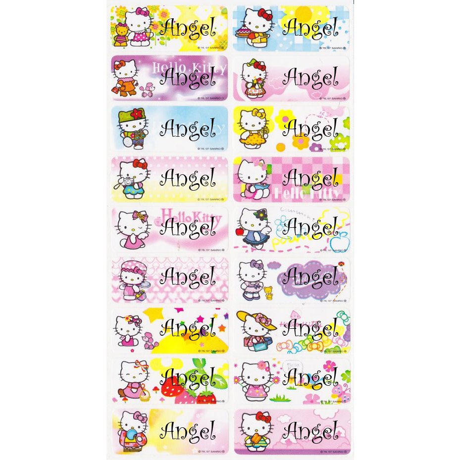 Jual Sticker / Label Nama Waterproof - Hello Kitty | Shopee Indonesia
