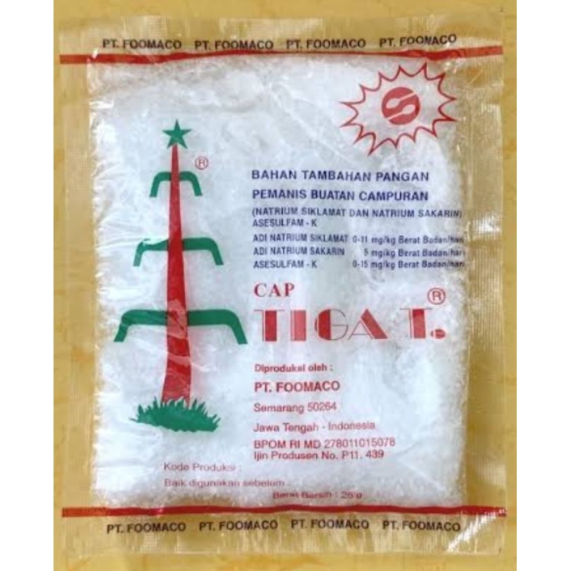 Jual Pemanis Buatan Cap Tiga T 25gr Sarimanis | Shopee Indonesia