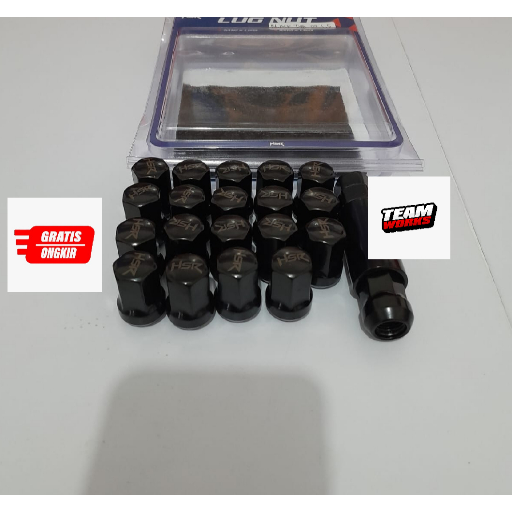 Jual lug nut baut hsr type black 1.5 civic innova alphard yaris jazz ...
