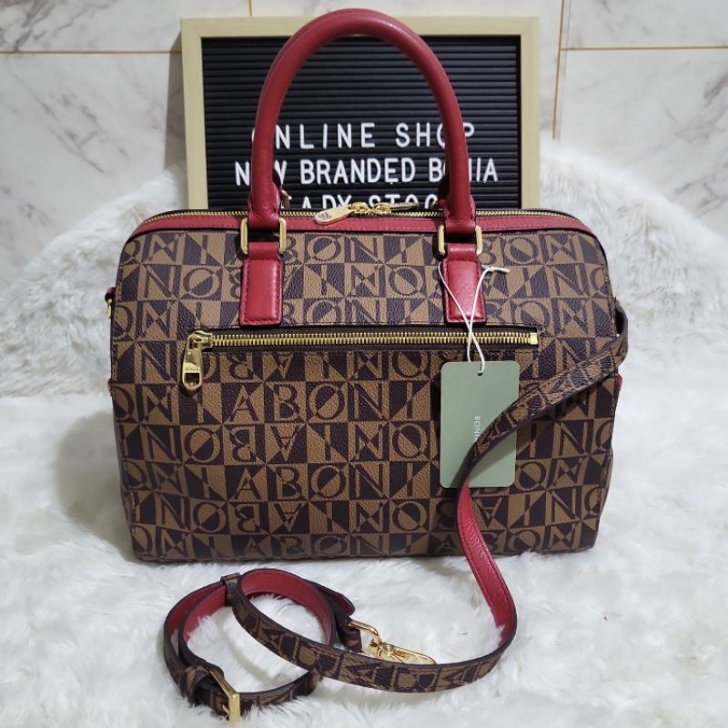 Jual tas bonia original speedy monogram lis merah sz L