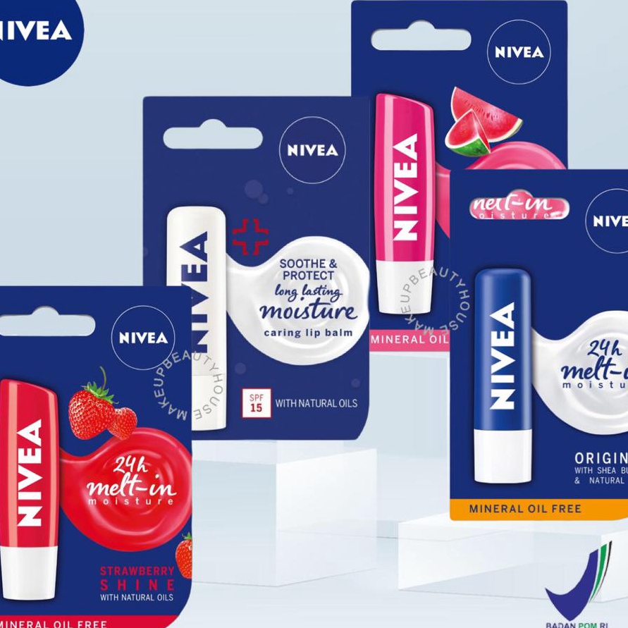 Jual TERMURAH NIVEA Lip Care Lip Balm Original Care Srawberry