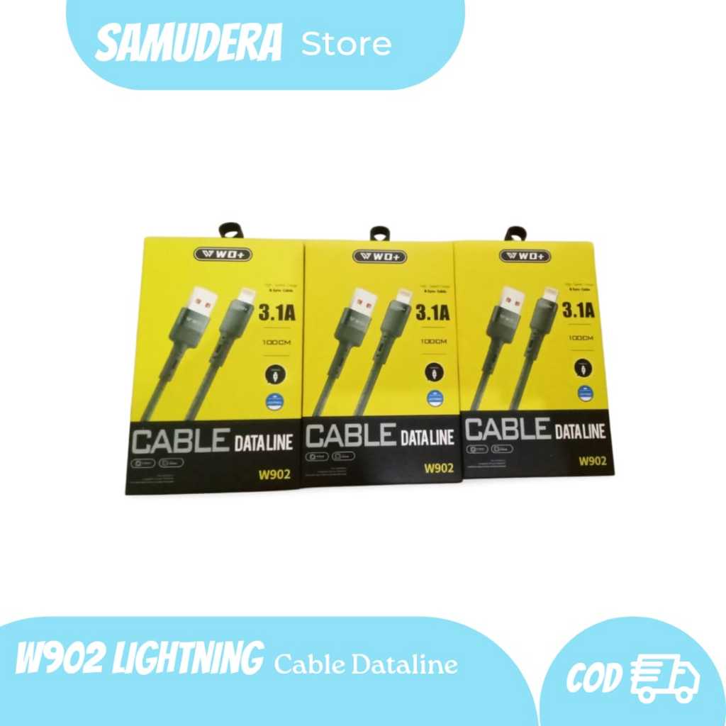 Jual Kabel data Dataline Cable WO+ W902 Lightning Warna Abu Original ...