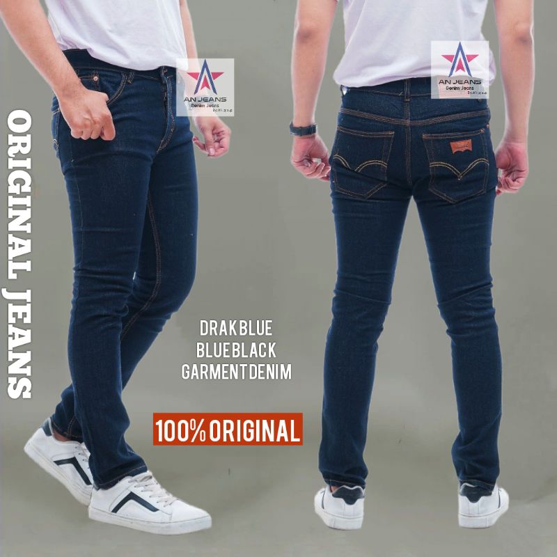 Jual Celana Jeans Pria Bahan Streach Melar Pensil Slimfit Cowok Panjang ...