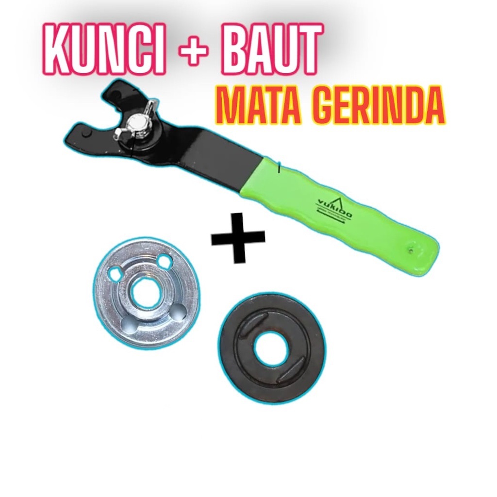 Jual Baut Mata Gerinda Tangan Flange Set Inner Outer Kunci Universal Kunci Gerinda Universal 4409