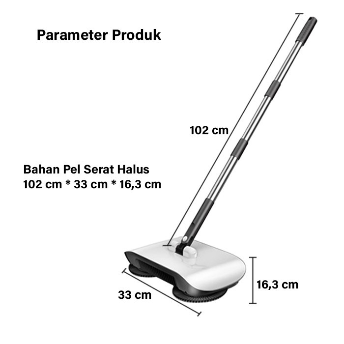 Gm Bear Sapu Lantai Otomatis 1085 - Ultra Broom Dorong Pembersih - foto 2